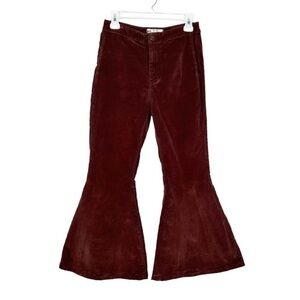 Free People brown cord cropped bell bottoms